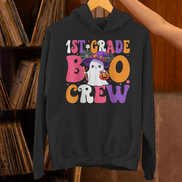 1st Grade Boo Crew Halloween First Grade Halloween Teacher Unisex Hoodie, First Grade Teacher Hoodies, gift for family, gift for coworker