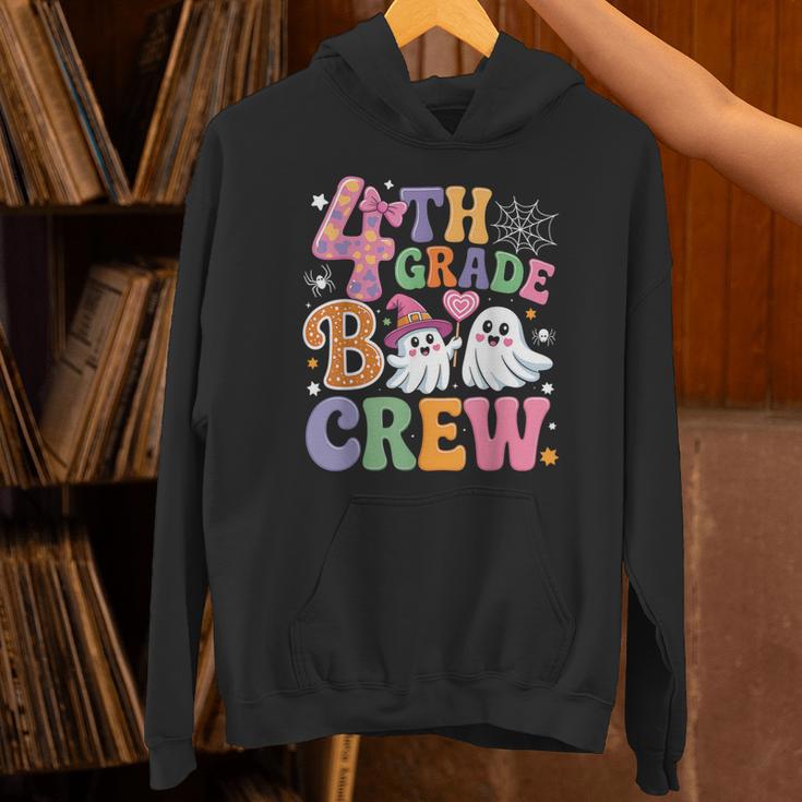 4th Grade Boo Crew Fourth Grade Teacher Kids Happy Halloween Unisex Hoodie, 4th Grade Teacher Hoodies, gift for family, gift for coworker