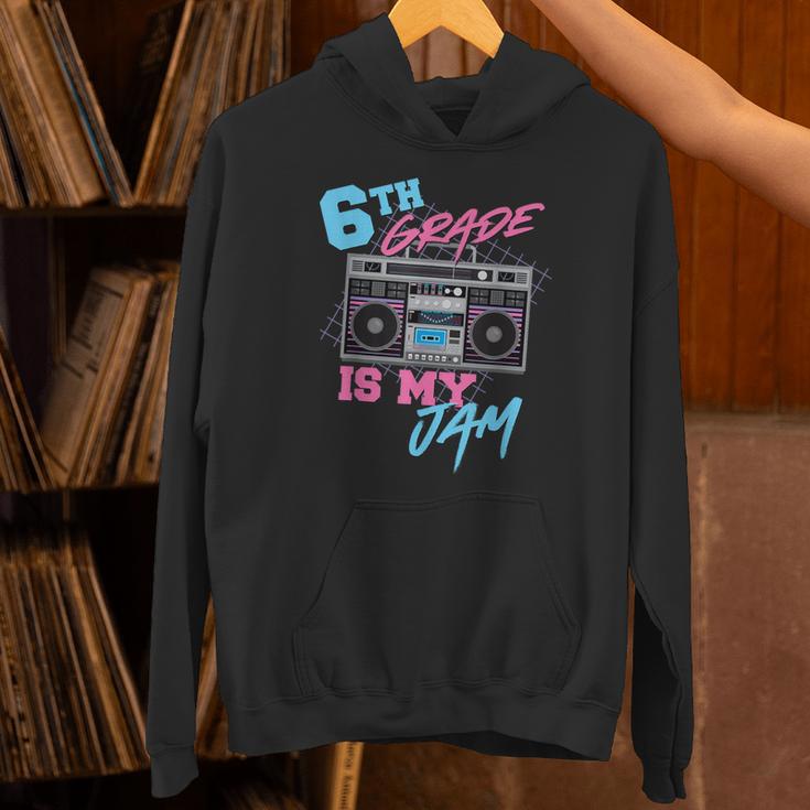6th Grade Is My Jam Vintage 80s Boombox Teacher Student Unisex Hoodie, gift for family, gift for coworker 6th Grade Is My Jam Vintage 80s Boombox Teacher Student Unisex Hoodie, gift for family, gift for coworker