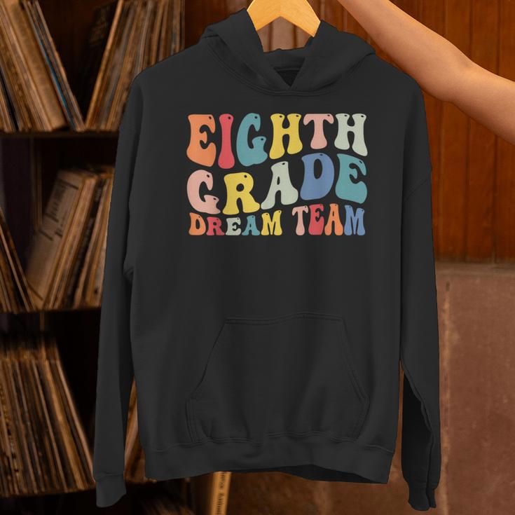 8th Grade Dream Team Teachers Boys Kids Retro Back To School Unisex Hoodie, gift for family, gift for coworker