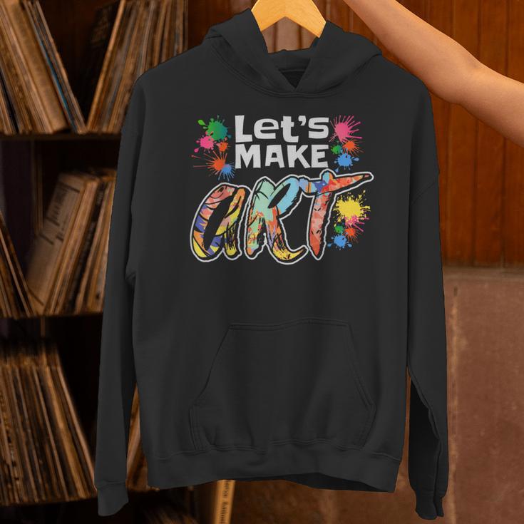 Lets Make Art Colerful Artists Painter Art Teacher Men Women Girls Kids Unisex Hoodie, gift for family, gift for coworker
