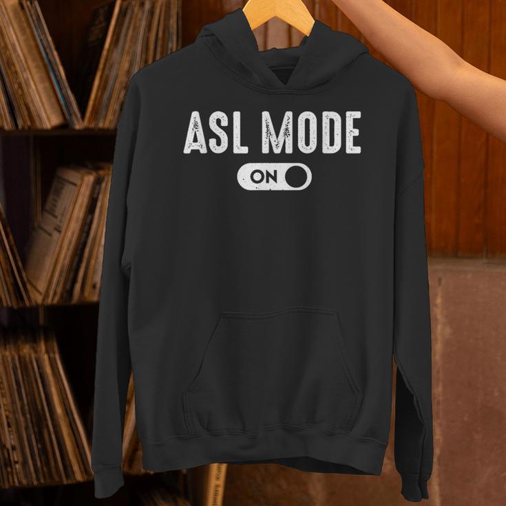 ASL Mode Sign Language Deaf ASL Teacher Unisex Hoodie, gift for family, gift for coworker ASL Mode Sign Language Deaf ASL Teacher Unisex Hoodie, gift for family, gift for coworker