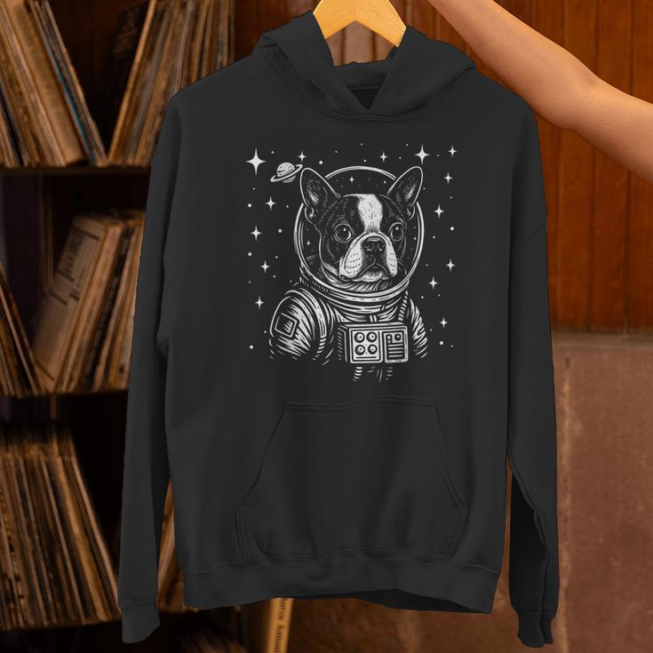 Astronaut Boston Terrier Space Galaxy Dog Lovers Unisex Hoodie, gift for family, gift for coworker