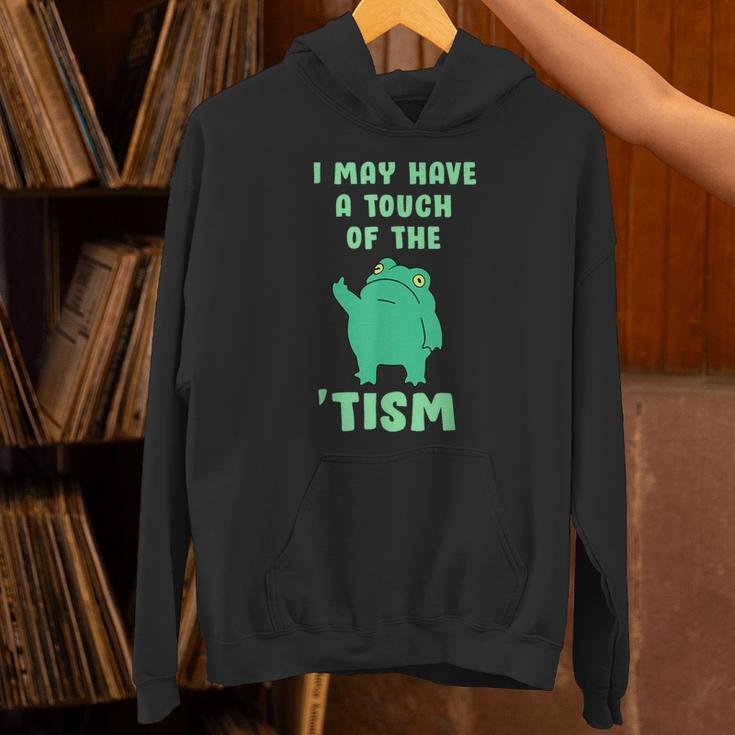 Autism Awareness Neurodiversity Teacher Frog I May Have A Touch Of The Tism Neurodivergent Small Unisex Hoodie, gift for family, gift for coworker