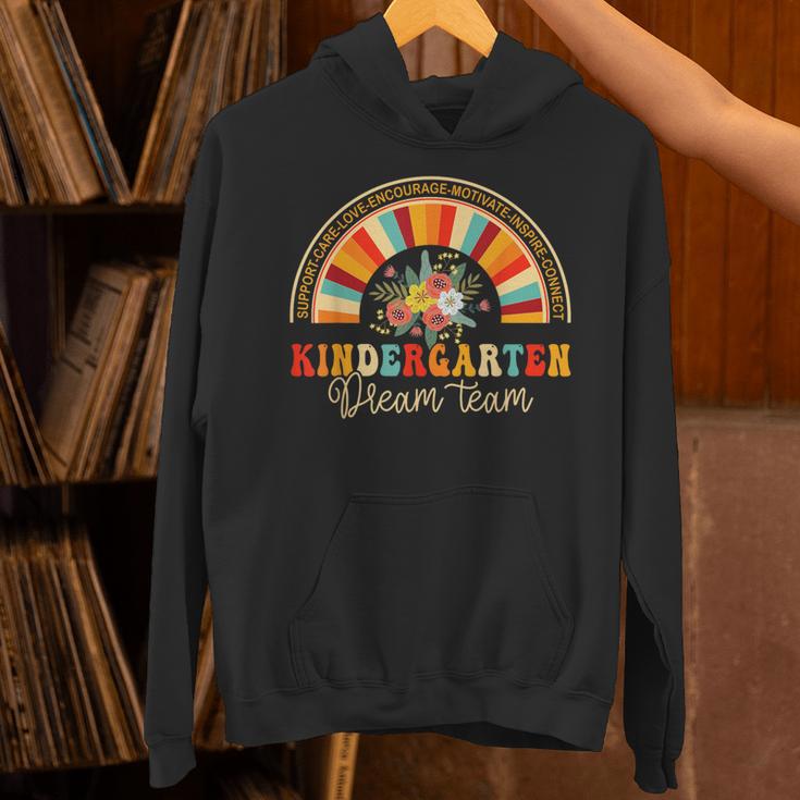 Back To School Kindergarten Dream Team Teacher Love Floral Unisex Hoodie, gift for family, gift for coworker Back To School Kindergarten Dream Team Teacher Love Floral Unisex Hoodie, gift for family, gift for coworker