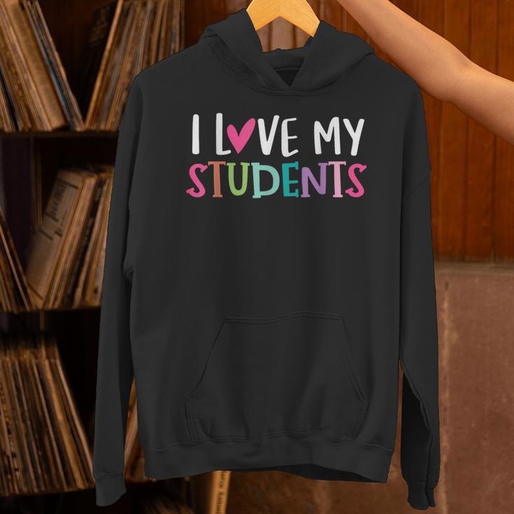 Back To School I Love My Students Teachers Women Boys Girls Unisex Hoodie, gift for family, gift for coworker