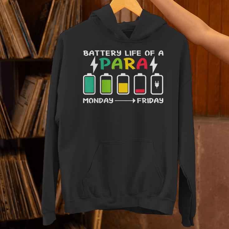 Battery Life Of a Paraprofessional Para Teacher Life Unisex Hoodie, gift for family, gift for coworker