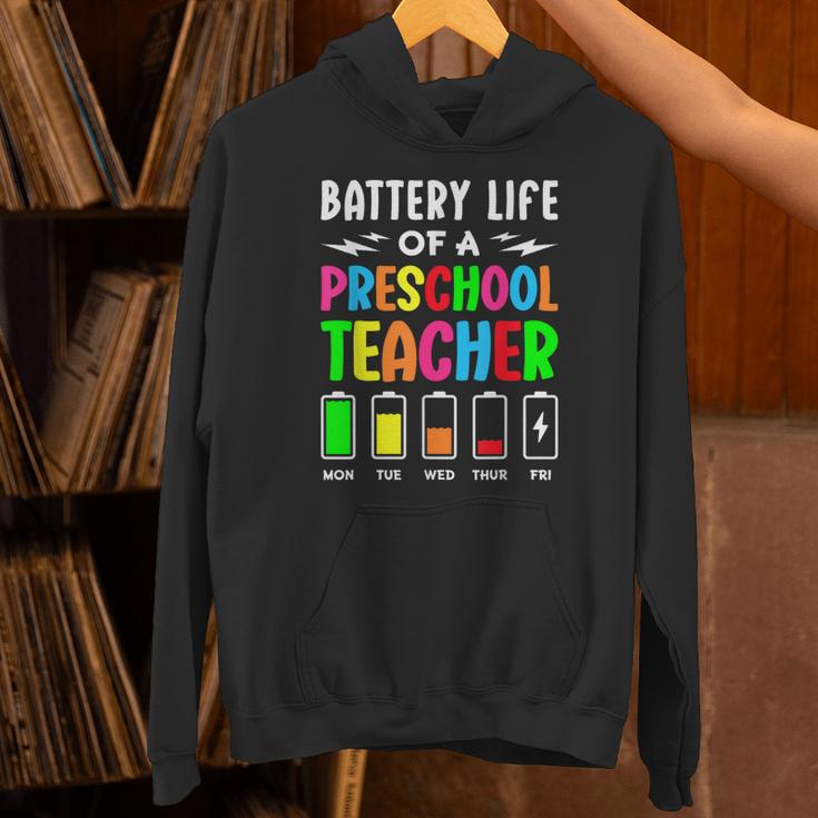 Battery Life Of a Preschool School Teacher School Week Unisex Hoodie, gift for family, gift for coworker Battery Life Of a Preschool School Teacher School Week Unisex Hoodie, gift for family, gift for coworker
