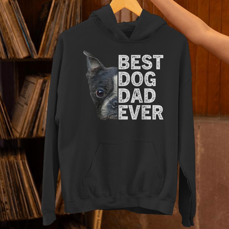 Best Dog Dad Ever Boston Terrier Dog Lover For Dad Men Women Girls Kids Unisex Hoodie, Boston Terrier Dad Hoodies, gift for family, gift for coworker