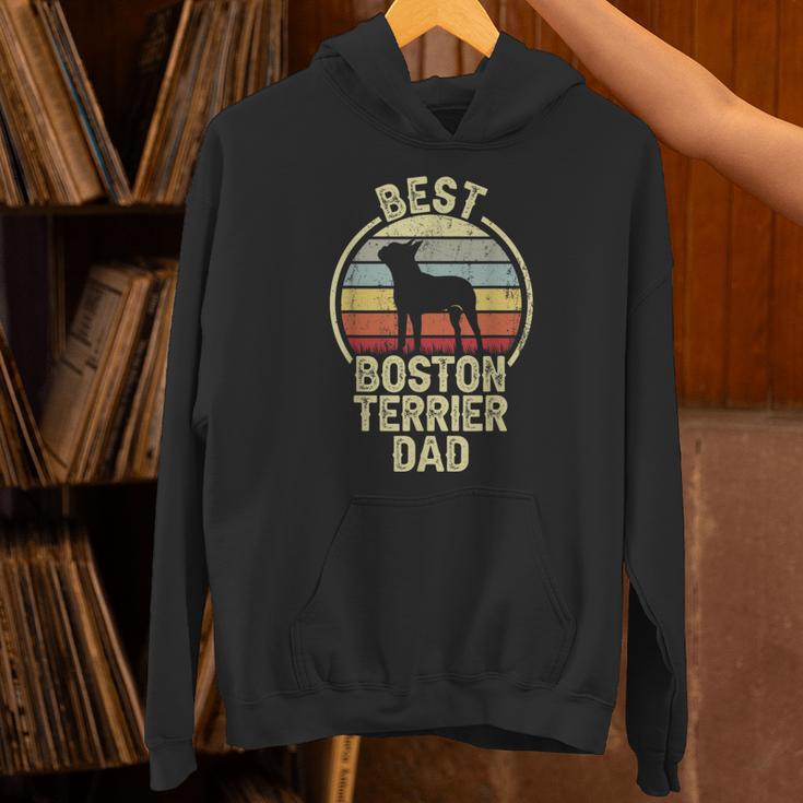 Best Dog Father Dad Vintage Boston Terrier For Men Women Unisex Hoodie, Boston Terrier Dad Hoodies, gift for family, gift for coworker
