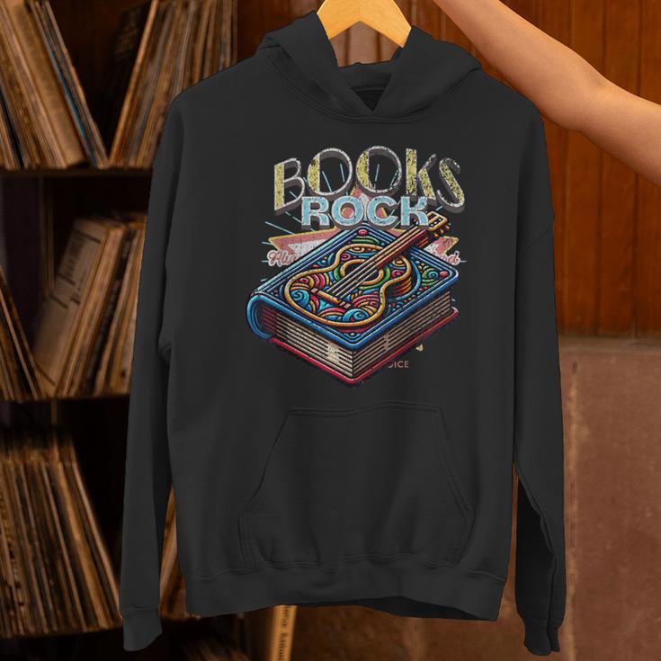 Books Rock Rock'n Roll Science Of Reading Teachers Guitar Unisex Hoodie, Science Teacher Hoodies, gift for family, gift for coworker