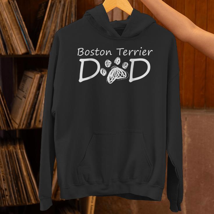 Boston Terrier Dad Dog Breed Daddy Owner Puppy Father Papa For Men Women Girls Kids Unisex Hoodie, Boston Terrier Dad Hoodies, gift for family, gift for coworker