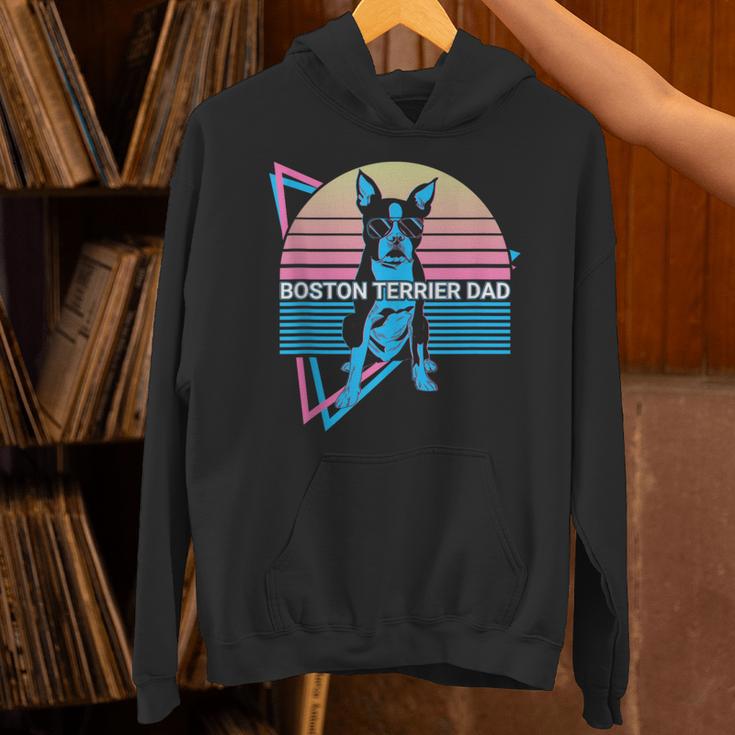 Boston Terrier Dad Retro Unisex Hoodie, Boston Terrier Dad Hoodies, gift for family, gift for coworker