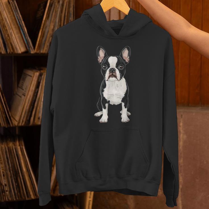 Boston Terrier Dog Motif Pet Art Boston Terrier For Men Women Kids Unisex Hoodie, gift for family, gift for coworker