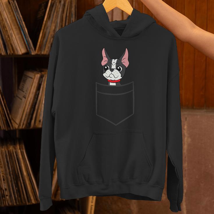 Boston Terrier Dog In The Pocket Boston Terrier For Men Women Girls Kids Unisex Hoodie, gift for family, gift for coworker