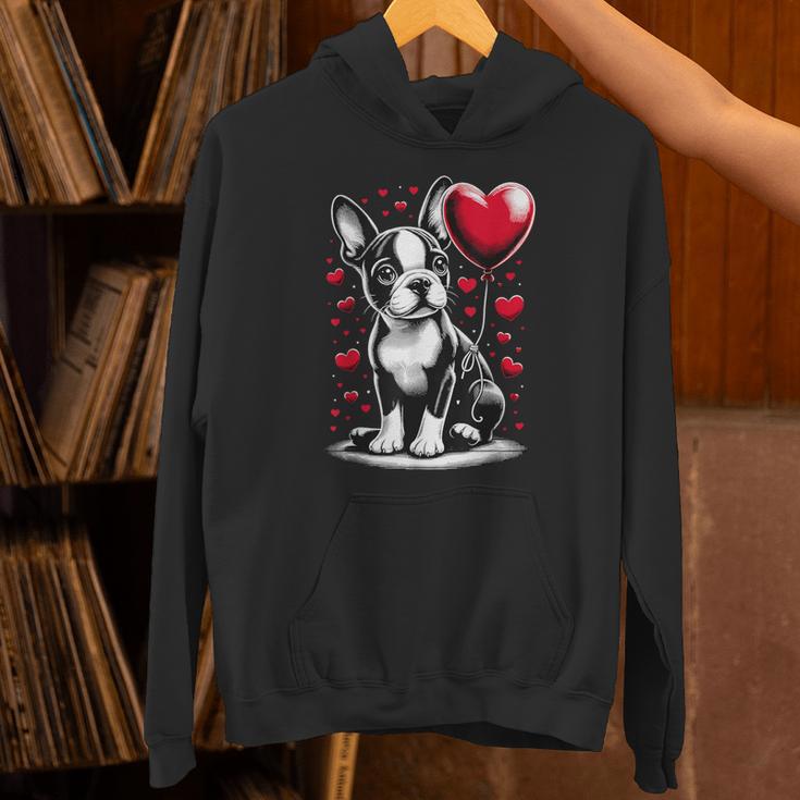 Boston Terrier Dog Valentine's Day Dog Owner Unisex Hoodie, gift for family, gift for coworker