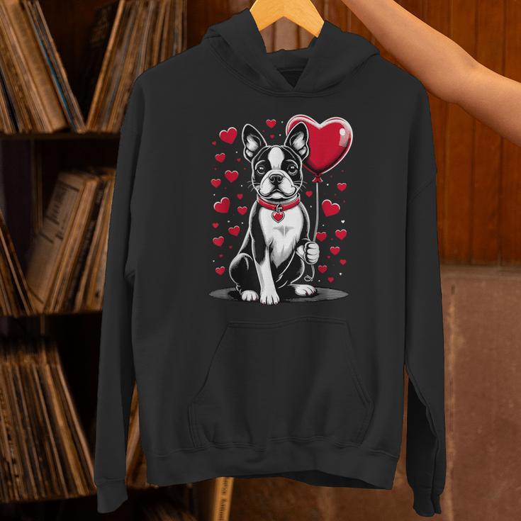 Boston Terrier Dog Valentine's Day Dog Owner Valentine Unisex Hoodie, gift for family, gift for coworker