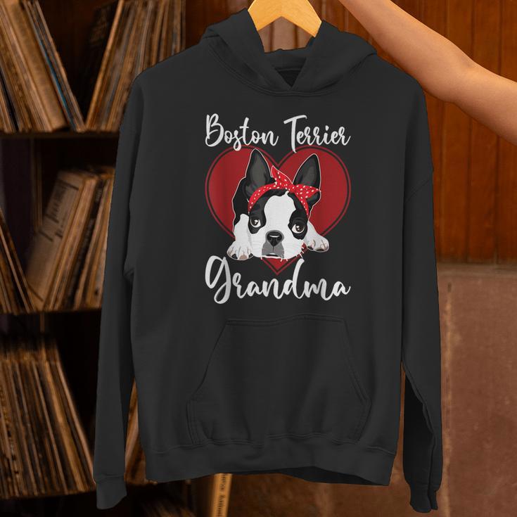 Boston Terrier Grandma Dog Owner Boston Terrier For Men Women Unisex Hoodie, gift for family, gift for coworker