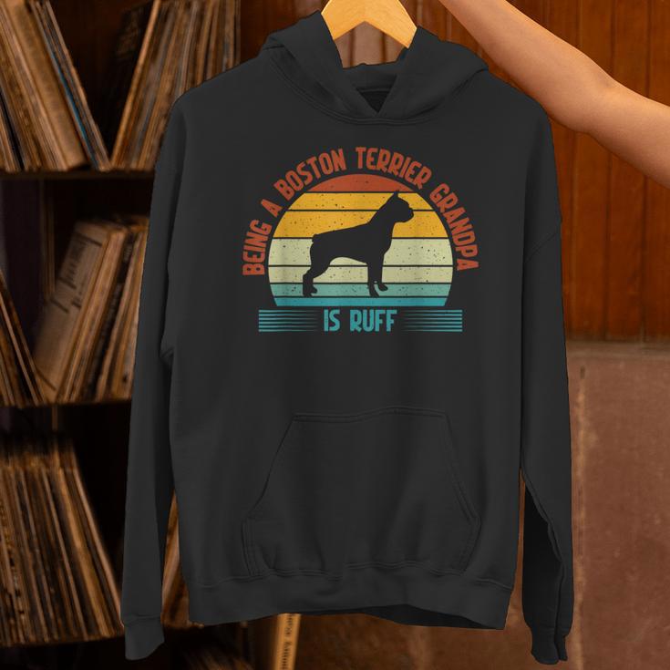 Being a Boston Terrier Grandpa Is Ruff Boston Terrier Unisex Hoodie, gift for family, gift for coworker