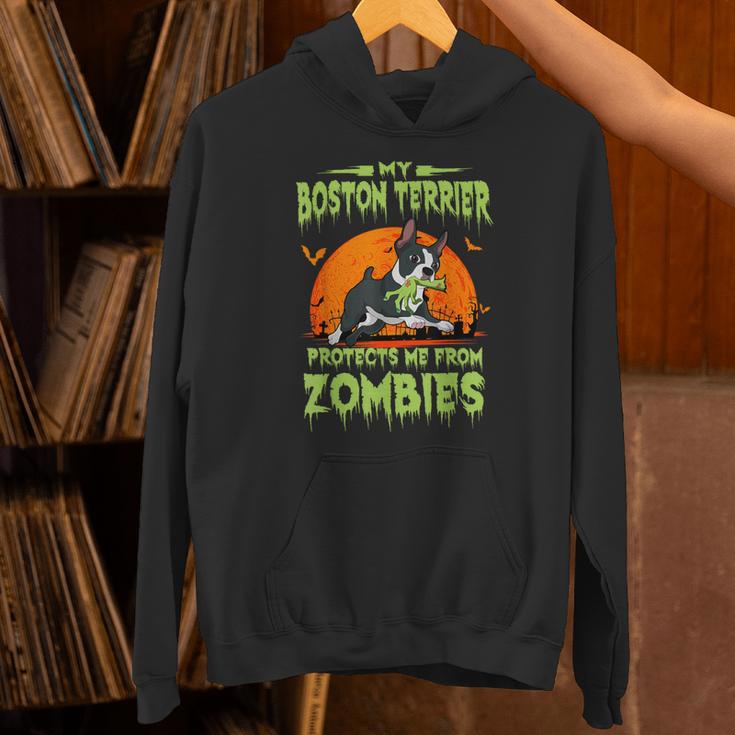 Boston Terrier Halloween Zombie American Gentleman Dog Lover Unisex Hoodie, Boston Terrier Halloween Hoodies, American Boston Terrier Hoodies, gift for family, gift for coworker