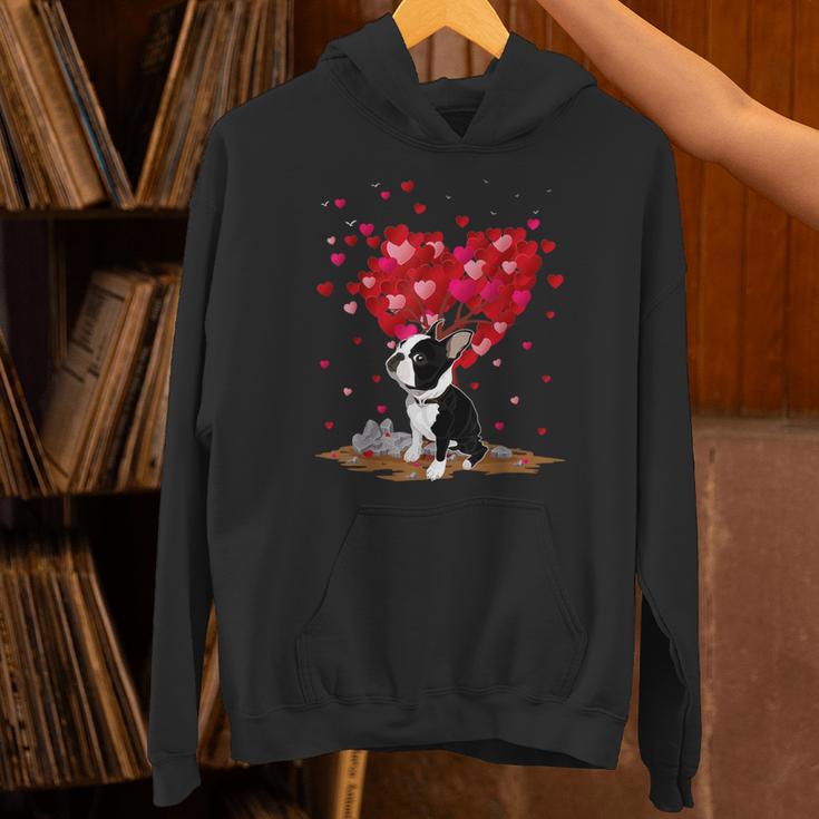 Boston Terrier Lover Heart Shape Boston Terrier Valentine Unisex Hoodie, gift for family, gift for coworker
