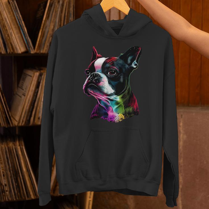 Boston Terrier Lovers Colorful Pop Art Boston Terrier Unisex Hoodie, gift for family, gift for coworker