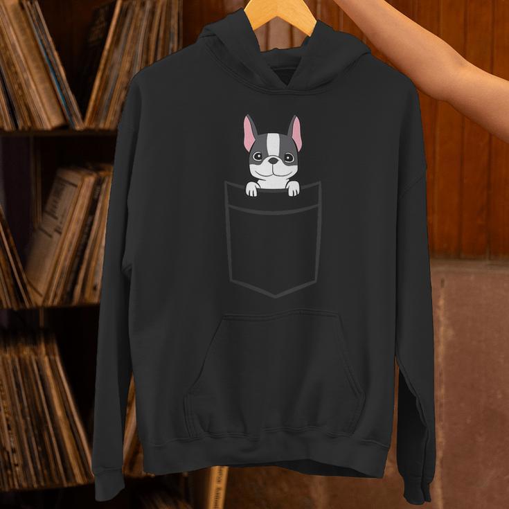 Boston Terrier In The Pocket Cute Boston Terrier Dog For Men Women Girls Kids Unisex Hoodie, gift for family, gift for coworker