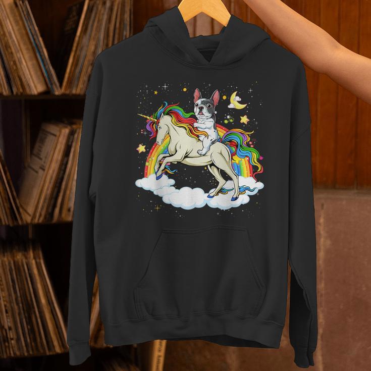 Boston Terrier Riding Unicorn Boys Girls Kids Rainbow Unisex Hoodie, Boston Terrier Riding Hoodies, gift for family, gift for coworker