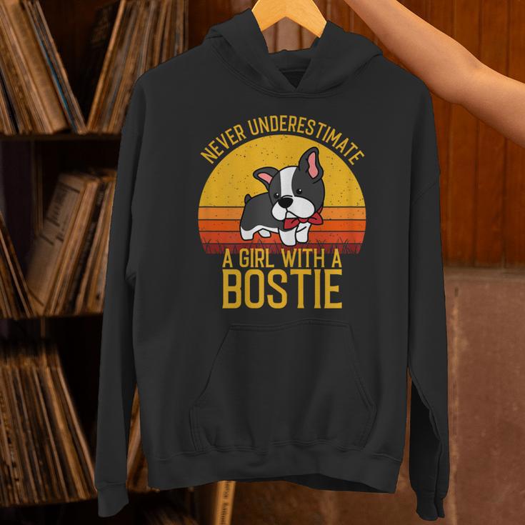 Boston Terrier Never Underestimate a Girl With a Bostie Unisex Hoodie, gift for family, gift for coworker