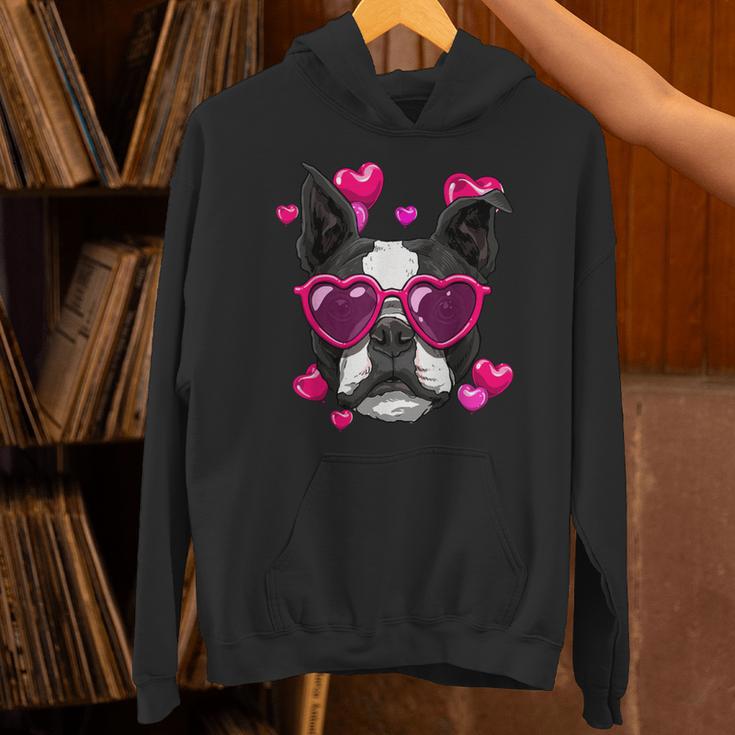 Boston Terrier Valentines Day Shirt Heart Dog Lover Unisex Hoodie, gift for family, gift for coworker
