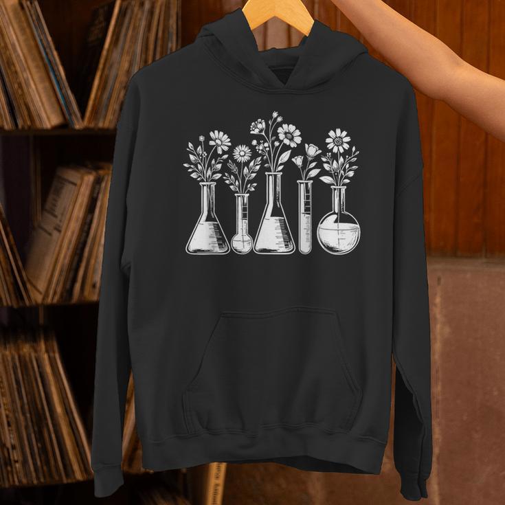Botanical Beaker Science Teacher Floral Chemistry Lab Week Unisex Hoodie, Science Teacher Hoodies, gift for family, gift for coworker