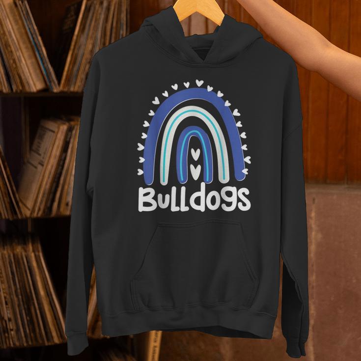 Bulldogs School Mascot Rainbow Teacher Lover Unisex Hoodie, gift for family, gift for coworker Bulldogs School Mascot Rainbow Teacher Lover Unisex Hoodie, gift for family, gift for coworker