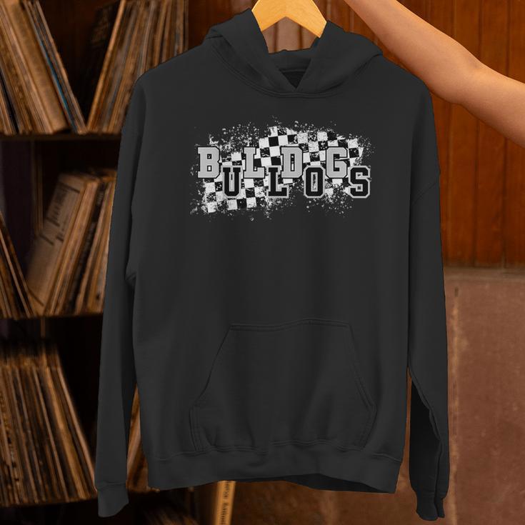 Bulldogs School Spirit Bulldog Pride Checkered Teacher Unisex Hoodie, gift for family, gift for coworker Bulldogs School Spirit Bulldog Pride Checkered Teacher Unisex Hoodie, gift for family, gift for coworker
