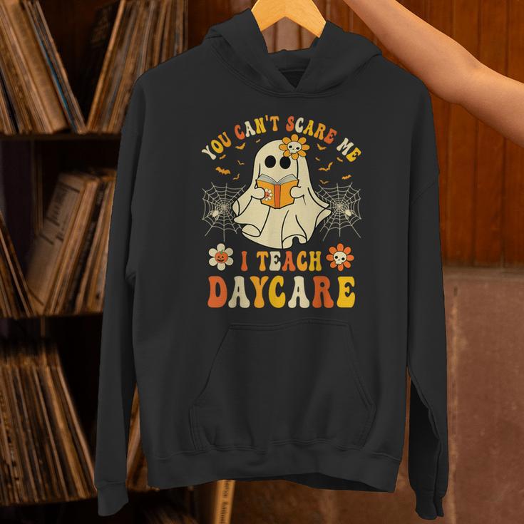 You Can’t Scare Me I Teach Daycare Teacher Halloween Ghost Unisex Hoodie, gift for family, gift for coworker