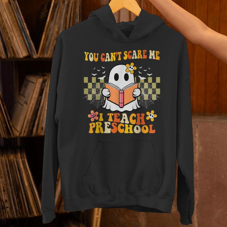 You Can't Scare Me I Teach Preschool Ghost Halloween Teacher Unisex Hoodie, gift for family, gift for coworker You Can't Scare Me I Teach Preschool Ghost Halloween Teacher Unisex Hoodie, gift for family, gift for coworker