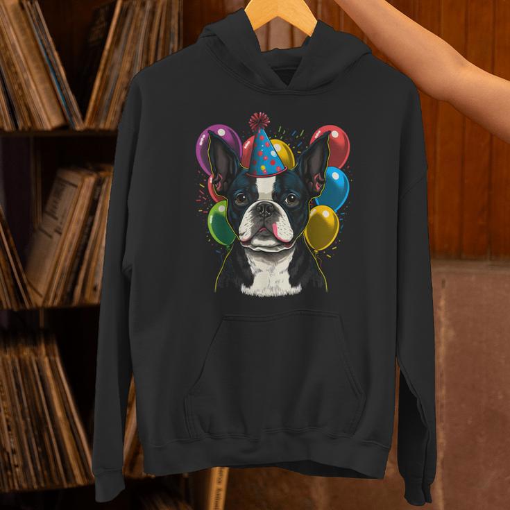 Celebration Event Birthday Party Boston Terrier Unisex Hoodie, gift for family, gift for coworker