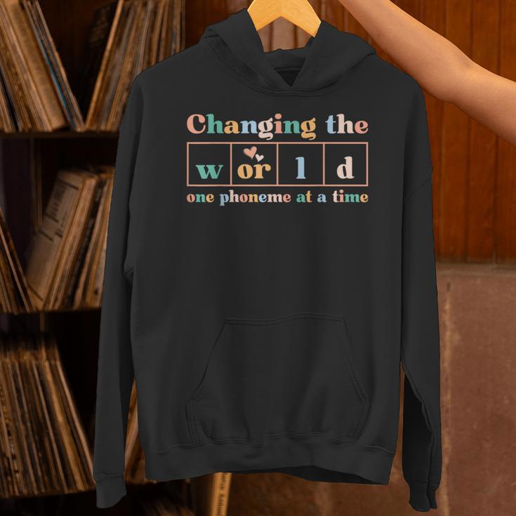 Changing The World Science Of Reading Women Men -Adults Dyslexia Teacher Unisex Hoodie, Science Teacher Hoodies, gift for family, gift for coworker Changing The World Science Of Reading Women Men -Adults Dyslexia Teacher Unisex Hoodie, Science Teacher Hoodies, gift for family, gift for coworker