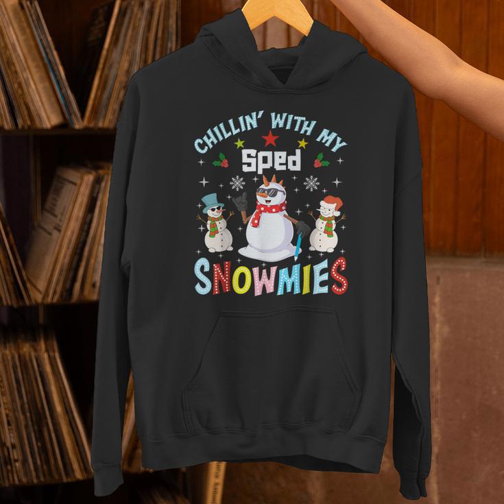 Chillin With My Sped Snowmies Teacher Student Christmas Unisex Hoodie, gift for family, gift for coworker Chillin With My Sped Snowmies Teacher Student Christmas Unisex Hoodie, gift for family, gift for coworker