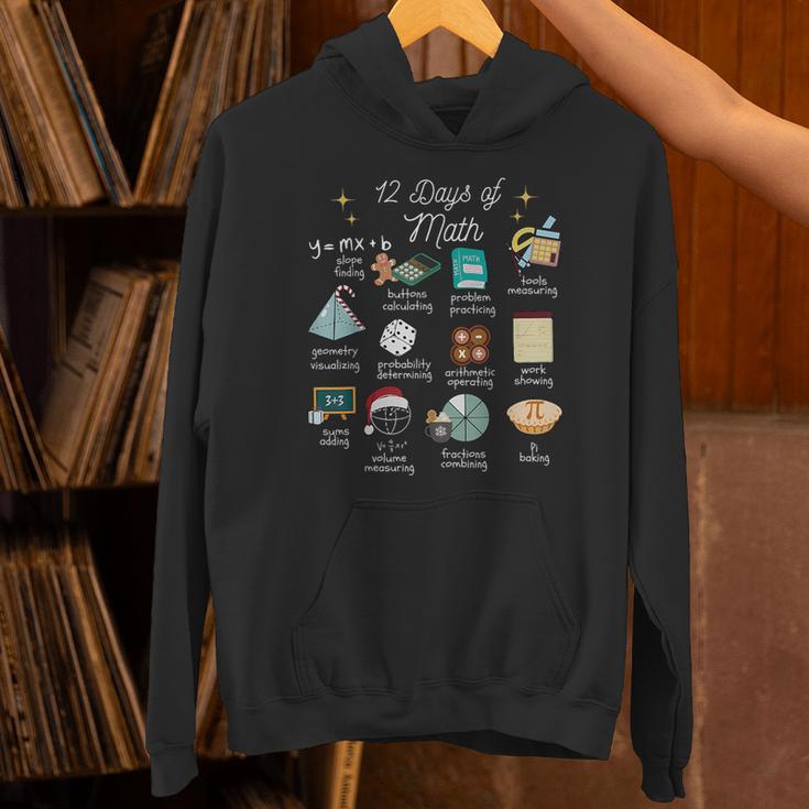 Christmas 12 Days Of Math Math Teacher Xmas STEM STEMS Unisex Hoodie, gift for family, gift for coworker
