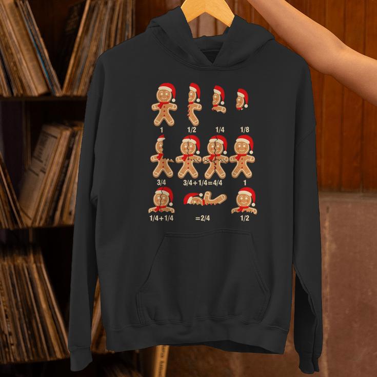 Christmas Math Teacher Equation Gingerbread With Santa Hat Men Women Unisex Hoodie, gift for family, gift for coworker