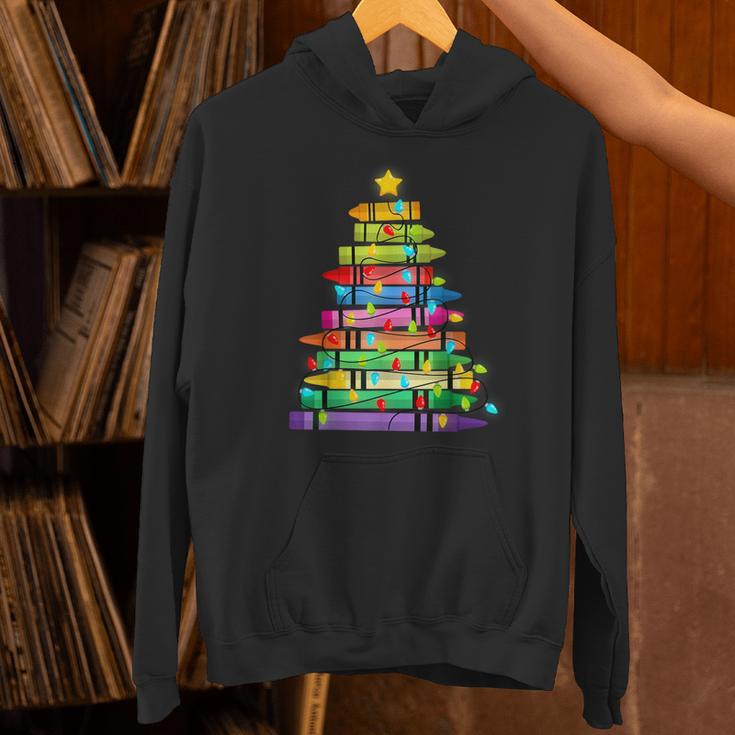 Christmas Tree Made Of Crayons School Teacher Life Student Unisex Hoodie, gift for family, gift for coworker Christmas Tree Made Of Crayons School Teacher Life Student Unisex Hoodie, gift for family, gift for coworker