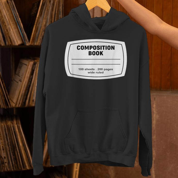 Composition Notebook Halloween Costume Teacher Student Unisex Hoodie, gift for family, gift for coworker Composition Notebook Halloween Costume Teacher Student Unisex Hoodie, gift for family, gift for coworker