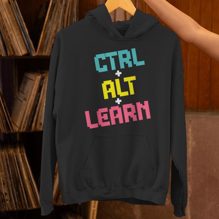 Computer Teacher Back To School Kids Ctrl Alt Learn Unisex Hoodie, gift for family, gift for coworker