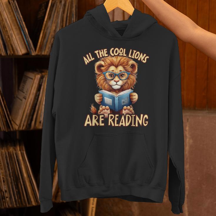 All The Cool Lions Are Reading Lion Teacher Men Women Kids Unisex Hoodie, gift for family, gift for coworker