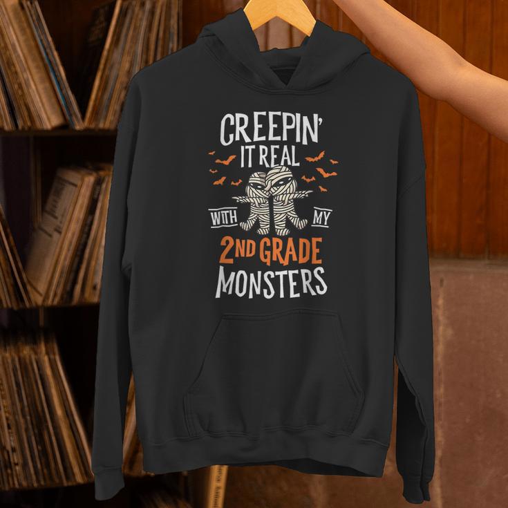 Creepin It Real With My 2nd Grade Monsters Halloween Teacher For Men Women Kids Unisex Hoodie, 2nd Grade Teacher Hoodies, gift for family, gift for coworker Creepin It Real With My 2nd Grade Monsters Halloween Teacher For Men Women Kids Unisex Hoodie, 2nd Grade Teacher Hoodies, gift for family, gift for coworker