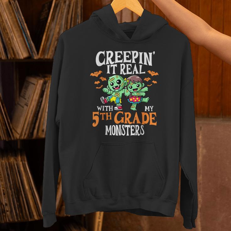 Creepin It Real Monster School 5th Grade Teacher Halloween Unisex Hoodie, gift for family, gift for coworker Creepin It Real Monster School 5th Grade Teacher Halloween Unisex Hoodie, gift for family, gift for coworker