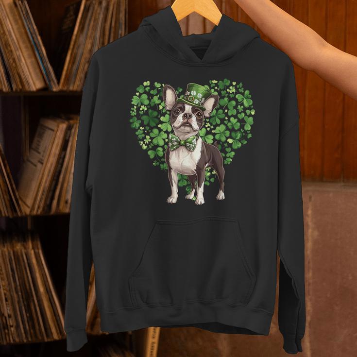 Cute Boston Terrier Shamrock St Patrick's Day Dog Lover Men Women Kids Unisex Hoodie, gift for family, gift for coworker