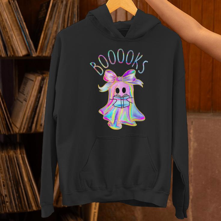 Cute Ghost Book Reading Halloween Teacher Top Girls Women Unisex Hoodie, gift for family, gift for coworker