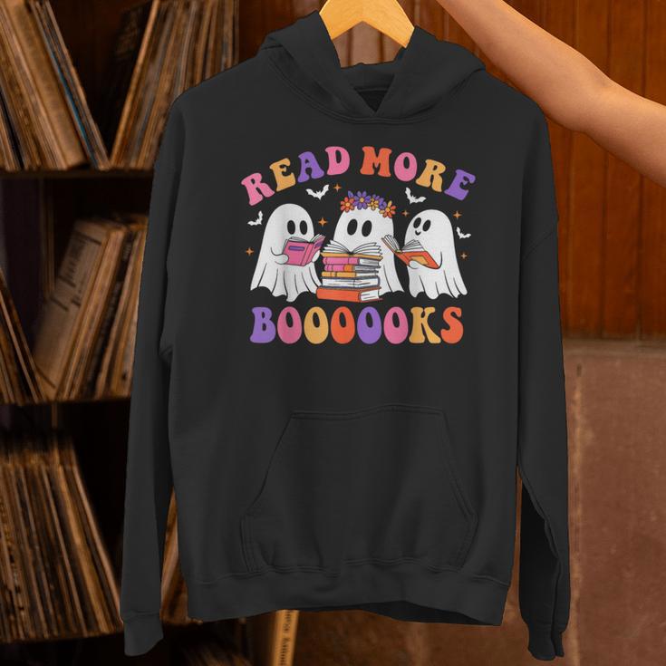 Cute Ghost Read More Books Lover Teacher Halloween Costume Unisex Hoodie, gift for family, gift for coworker