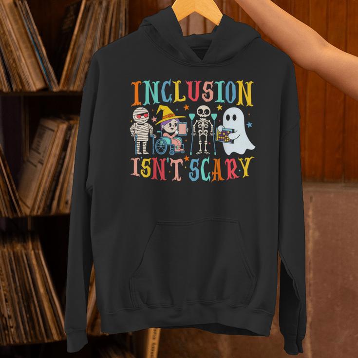 Cute Inclusion Isn't Scary Teacher Skeleton Ghost Halloween Unisex Hoodie, gift for family, gift for coworker Cute Inclusion Isn't Scary Teacher Skeleton Ghost Halloween Unisex Hoodie, gift for family, gift for coworker